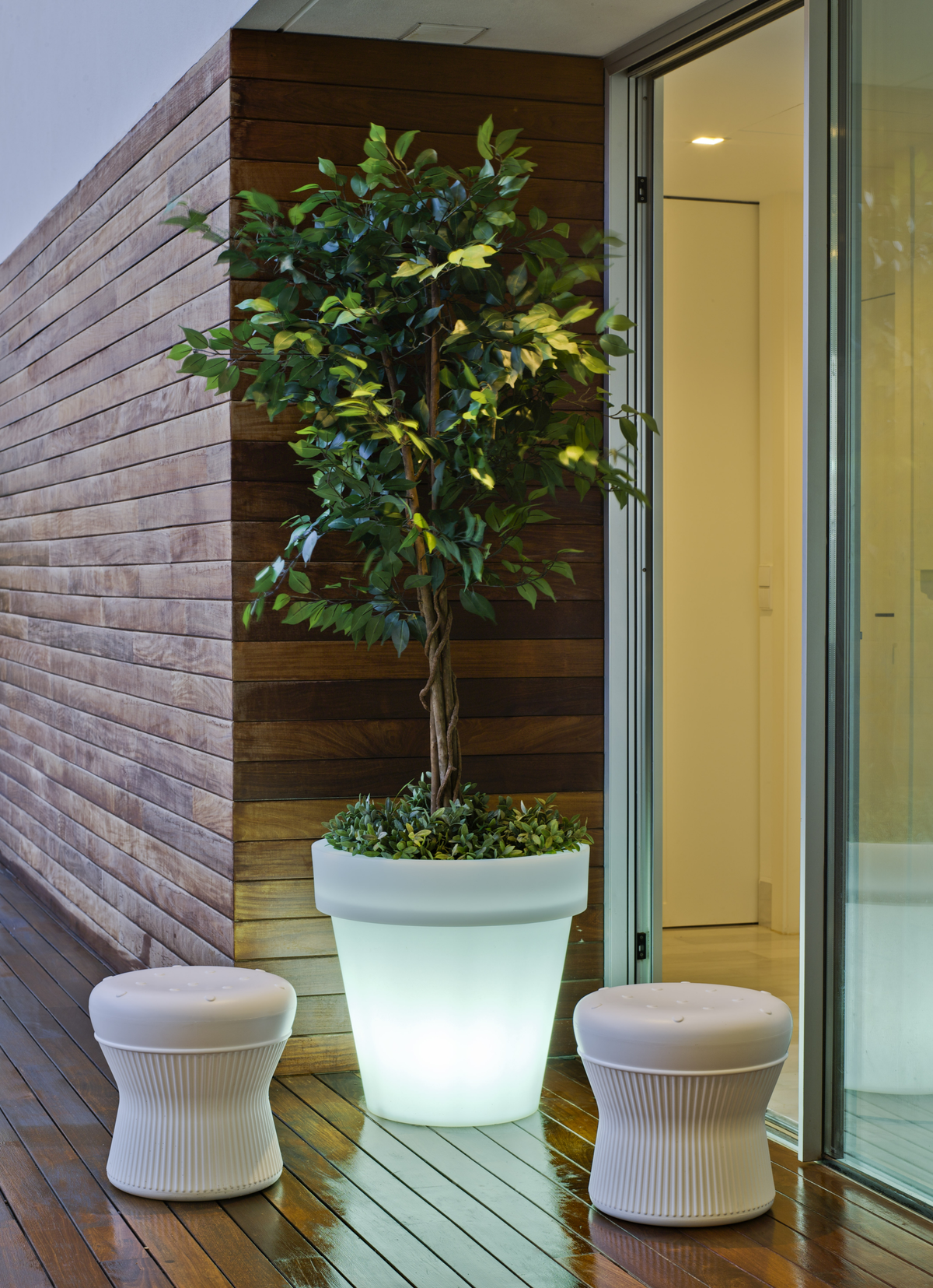 Planters with Light
