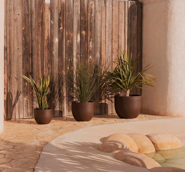Round colored flower pot AZALEA 30