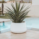 CIRCOOLAR Round flowerpot in CAMELIA colour Recycled material