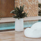 CIRCOOLAR Round flowerpot in CAMELIA colour Recycled material