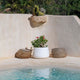 CIRCOOLAR Round flowerpot in CAMELIA colour Recycled material