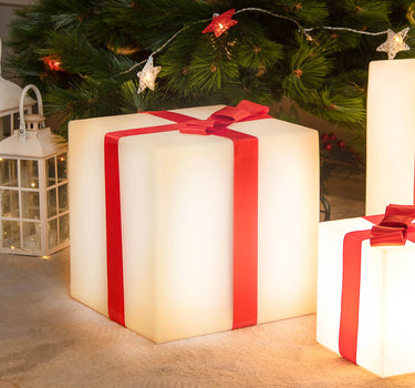 CUBO NAVIDEÑO ILUMINADO GIFTY