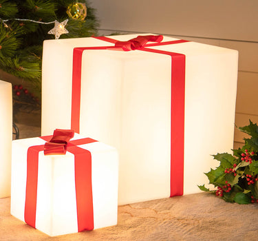 CUBO NAVIDEÑO ILUMINADO GIFTY