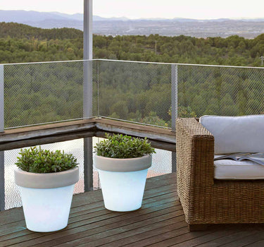 Round flower pot with light MAGNOLIA 30