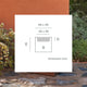 Square flower pot with light NARCISO 40