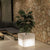 Square flower pot with light NARCISO 40
