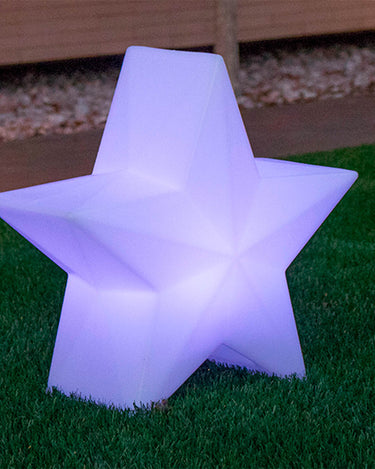 nova#Tamaño_46 x 23 x 43 cm#Alimentación_Solar + Batería Recargable (Uso exterior e interior)#Luz_Colores RGB + Blanco