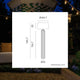 Solar-powered floor lamp with twilight sensor – Phoebe 140, Burgundy