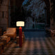 Solar-powered floor lamp with twilight sensor – Phoebe 140, Burgundy