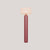 Solar-powered floor lamp with twilight sensor – Phoebe 140, Burgundy
