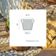 RUSTIC PINK 45 round flower pot