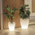 Round flowerpot with light VIOLETA 40