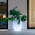 Round flowerpot with light VIOLETA 40