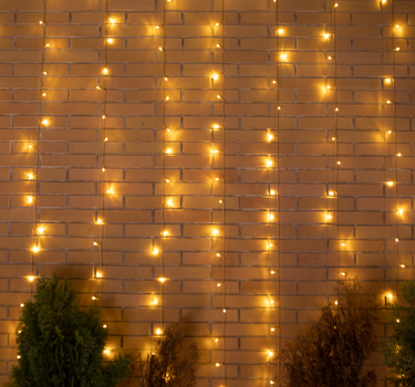 GUIRNALDA CORTINA DE LUCES PARA EXTERIOR LUCEO 3x2