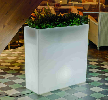 MACETERO RECTANGULAR JUNCO 80 LUZ
