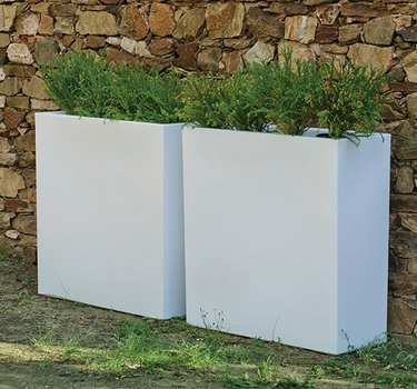 Macetero rectangular de color JUNCO 80